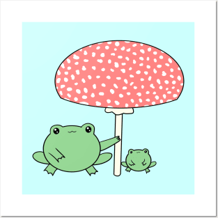 Adorable Pastel Frogs Posters and Art